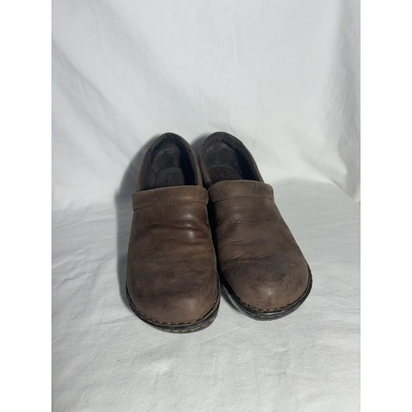 Womens BOC Born Concept Shoes 9M Slip On Comfort‎ Brown Leather EUC N5 - Picture 2 of 6